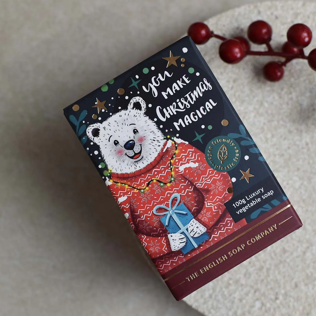 Christmas Polar Bear Mini Soap - Image 2